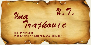 Una Trajković vizit kartica